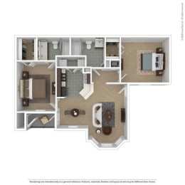 2 beds, 2 baths, 981 sqft, $1,649