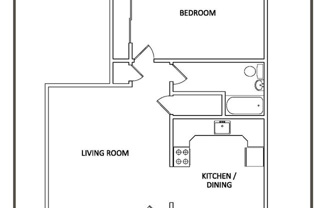 1 bed, 1 bath, 650 sqft, $1,595, Unit O-49