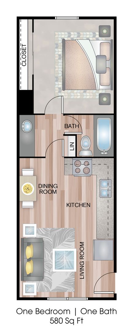 1 bed, 1 bath, 780 sqft, $999