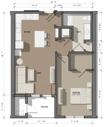 1 bed, 1 bath, 750 sqft, $1,700