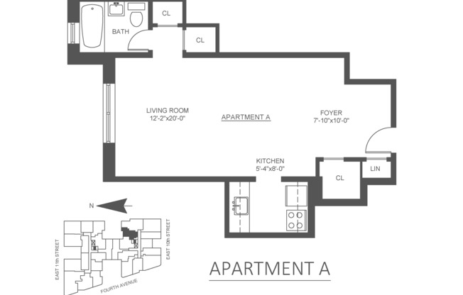 Studio, 1 bath, $3,165, Unit 1A