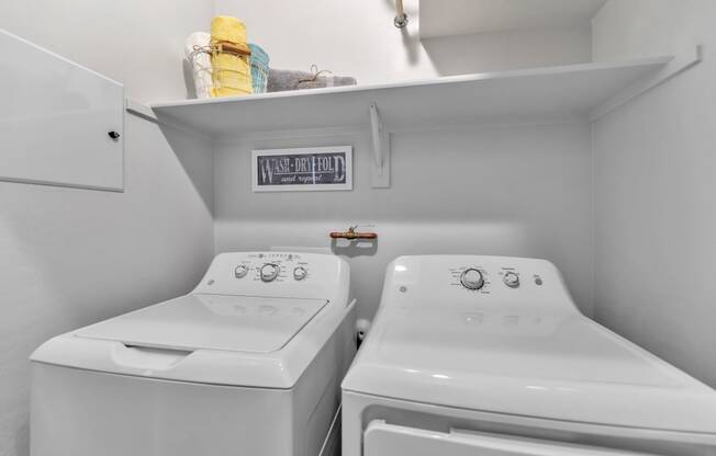 In-home washer and dryer at Parke Place, Prescott Valley, Arizona