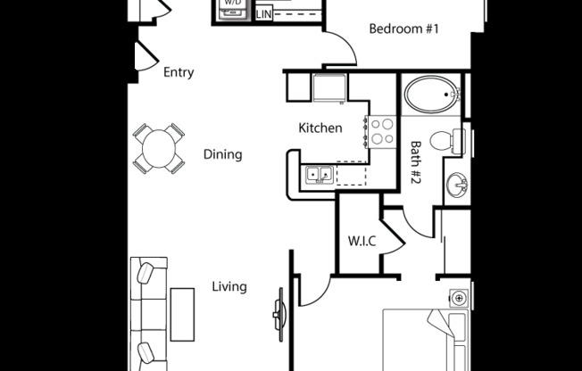 2 beds, 2 baths, 1,008 sqft, $2,900