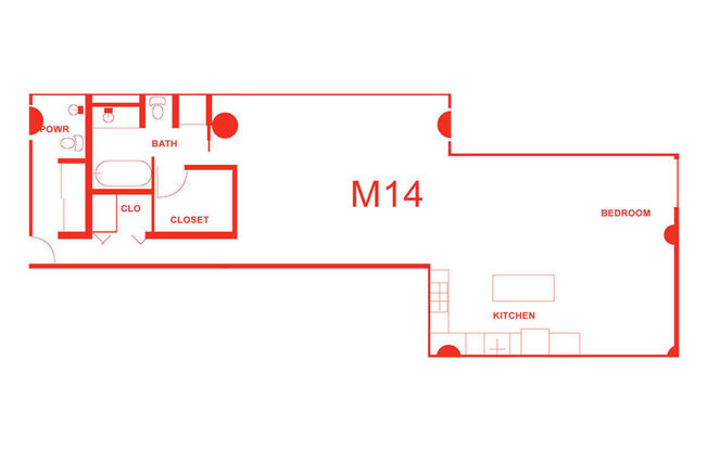 1 bed, 1.5 baths, 1,400 sqft, $3,200, Unit 417