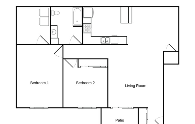 2 beds, 1 bath, 1,248 sqft, $1,300, Unit WI 3565-129