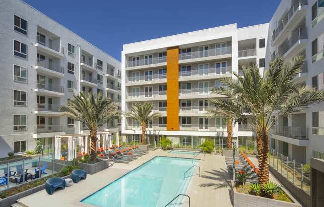 Resort Style Pool Daytime at The Q Topanga, California, 91367