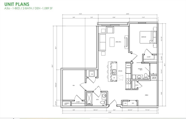 2 beds, 2 baths, 1,089 sqft, $3,850, Unit 202