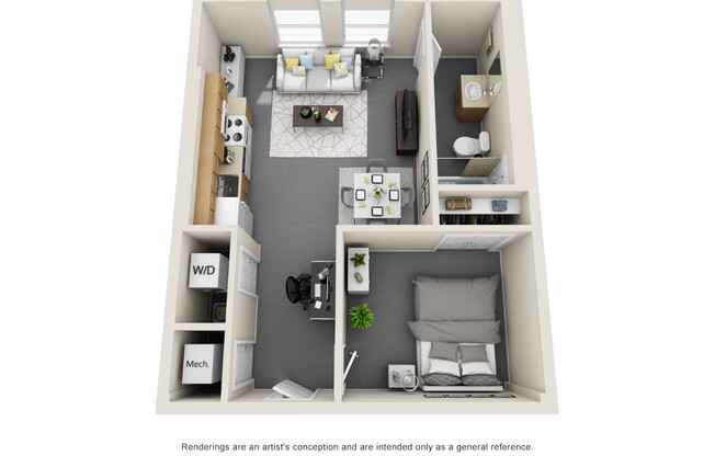 1 bed, 1 bath, 700 sqft, $1,100, Unit The Press - 1203