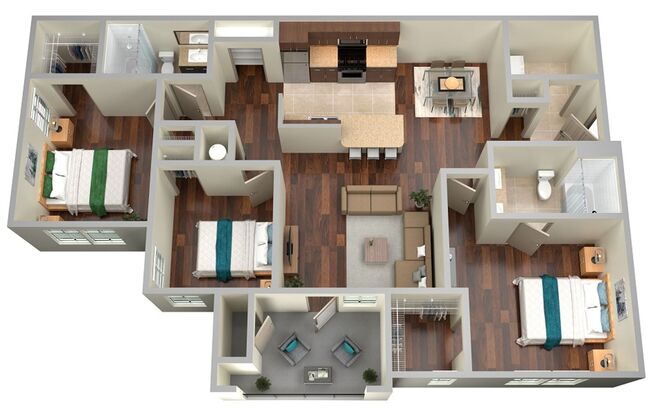2 beds, 2 baths, 1,287 sqft, $1,810, Unit 0210