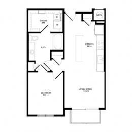 1 bed, 1 bath, 722 sqft, $1,655