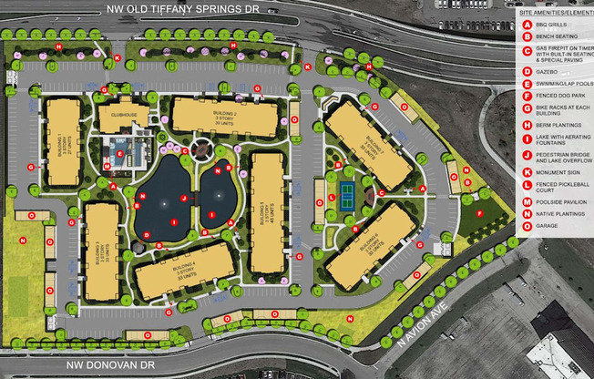 property map  at The Edison at Tiffany Springs, Kansas City, MO, 64153