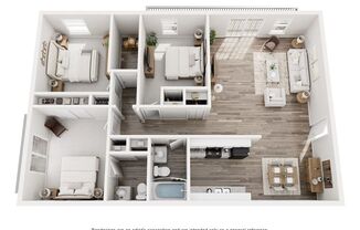 3 beds, 2 baths, 1,125 sqft, $1,600, Unit 805