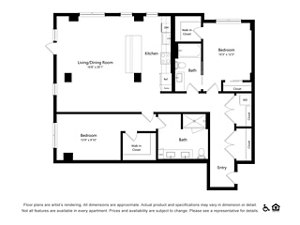 2 beds, 2 baths, 1,398 sqft, $4,331