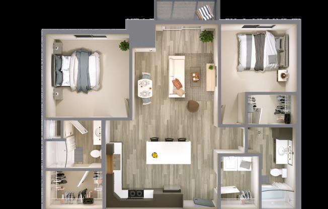 2 beds, 2 baths, 1,000 sqft, $1,345, Unit 312