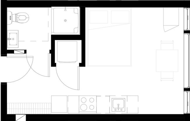 Studio, 1 bath, 252 sqft, $1,525, Unit 304