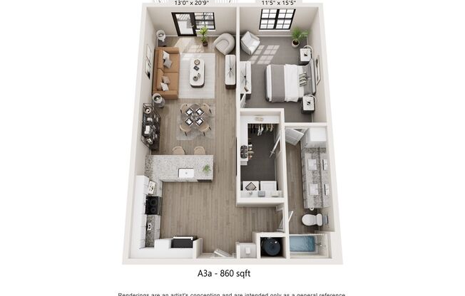 1 bed, 1 bath, 860 sqft, $1,925, Unit 5808204