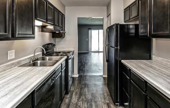 Renovated fully furnished kitchen at Terrace Garden Townhomes