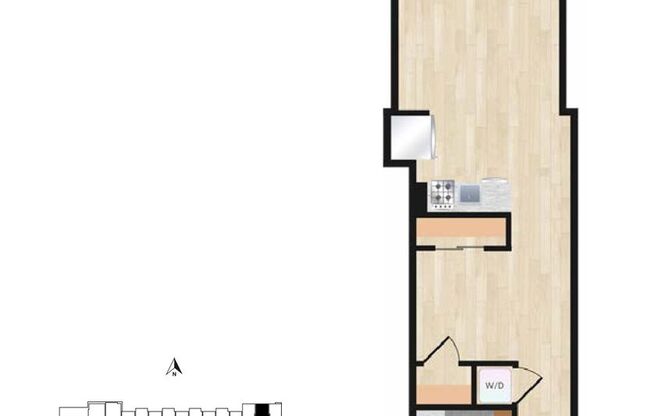 1 bed, 1 bath, $3,200, Unit 411