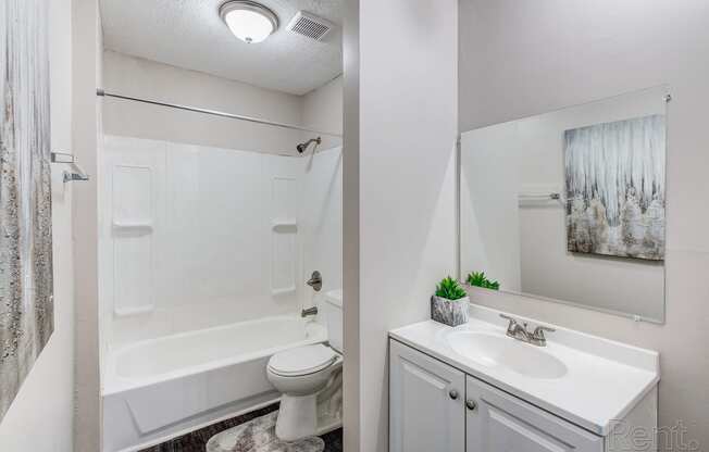 a bathroom with a shower toilet and sink and a tub