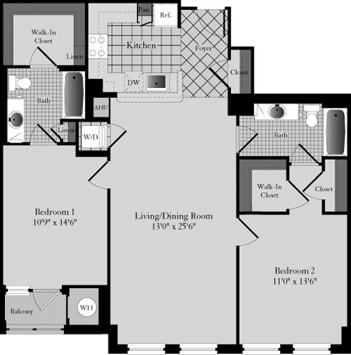 2 beds, 2 baths, 1,176 sqft, $4,833, Unit 921