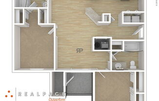 2 beds, 2 baths, 991 sqft, $1,610