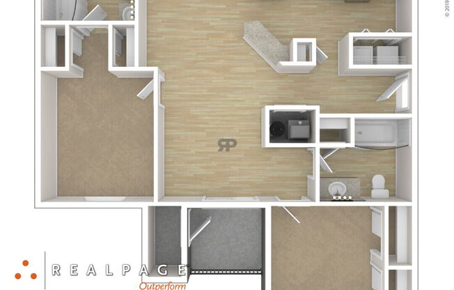 2 beds, 2 baths, 991 sqft, $1,610