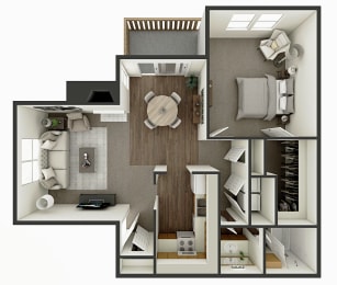 1 bed, 1 bath, 769 sqft, $873