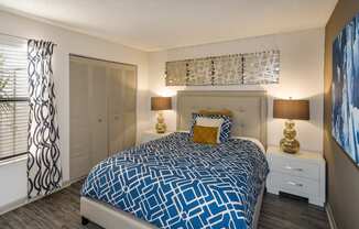 Spacious Bedroom With Comfortable Bed at Water's Edge, Sunrise