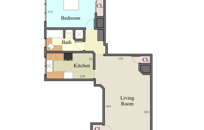 1 bed, 1 bath, 854 sqft, $2,495, Unit 209