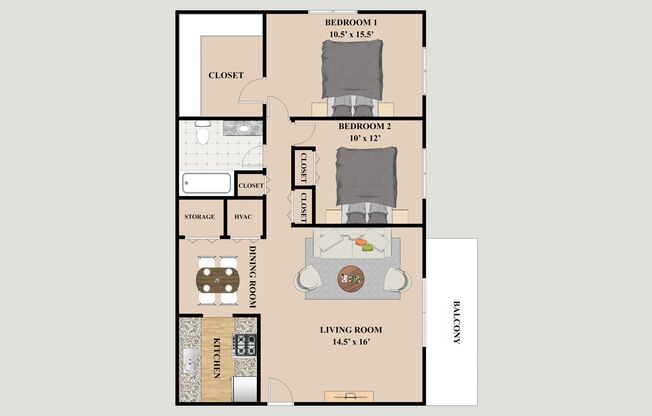 2 beds, 1 bath, 900 sqft, $1,120, Unit 0909