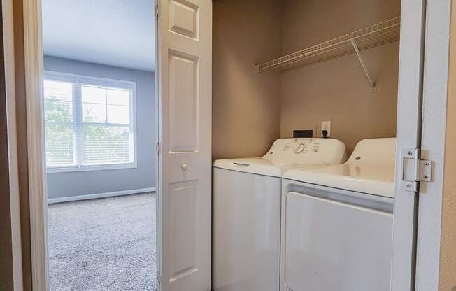 laundry in remodeled apartment