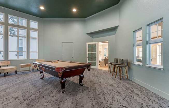 Our clubhouse features a pool table, brand-new carpet, and fresh paint, it’s the perfect spot to relax, unwind, and have some fun.