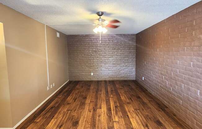 2x2 and a half Bath Brown Upgrade Living Room at Mission Palms Apartment Homes in Tucson AZ