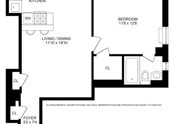 1 bed, 1 bath, $3,675, Unit 410