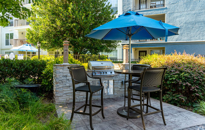 our apartments offer a private patio with a grill