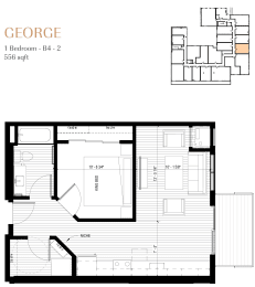 1 bed, 1 bath, 556 sqft, $1,720