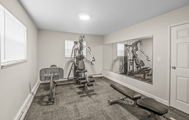 apartment community with fitness center