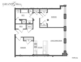 2 beds, 1 bath, 974 sqft, $2,472