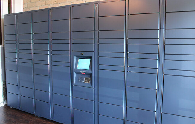 apartment complex with Amazon hub