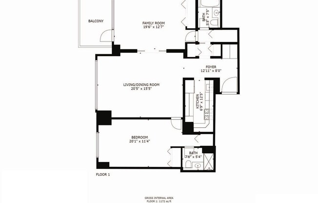 2 beds, 2 baths, 1,120 sqft, $6,000, Unit 16P
