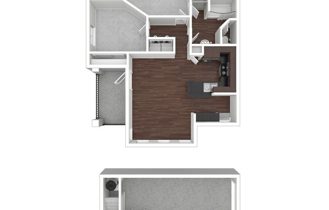 2 beds, 1 bath, 1,177 sqft, $1,660