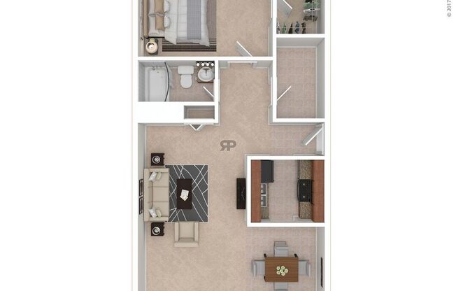 1 bed, 1 bath, 665 sqft, $660