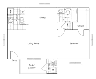 1 bed, 1 bath, 650 sqft, $1,570