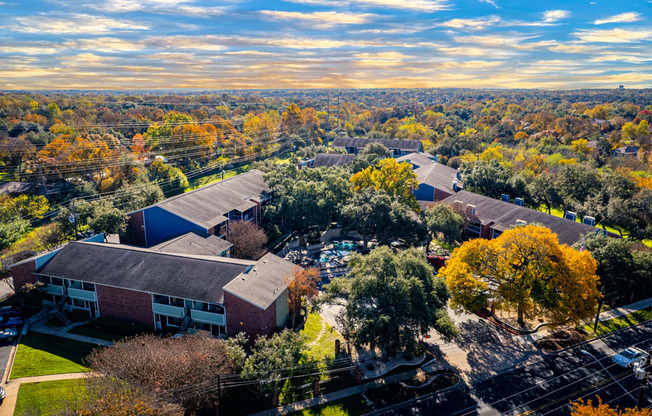 Aerial of Stony Creek Apartments in Austin Texas