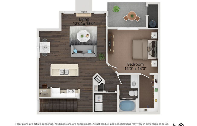 1 bed, 1 bath, 913 sqft, $1,320