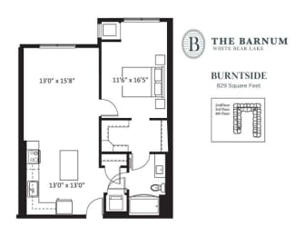 1 bed, 1 bath, 829 sqft, $1,685