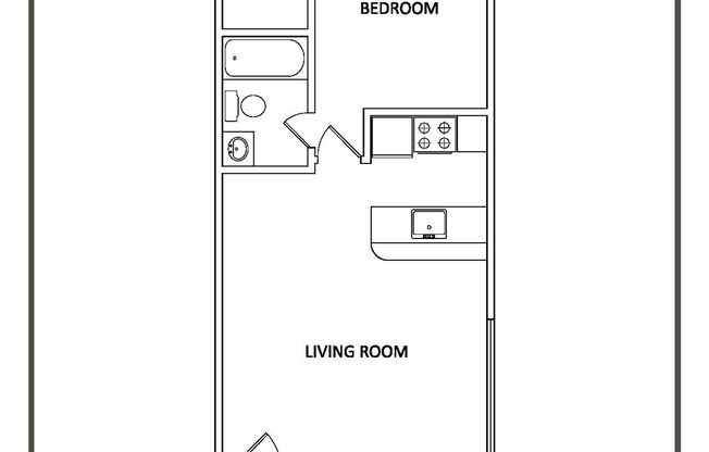 1 bed, 1 bath, 482 sqft, $1,125, Unit FL-D