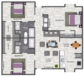 3 beds, 2 baths, 1,200 sqft, $1,352