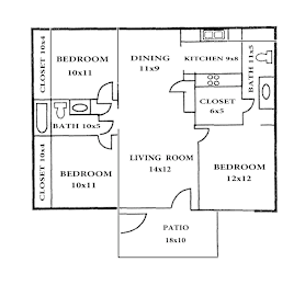 3 beds, 2 baths, 1,200 sqft, $1,320