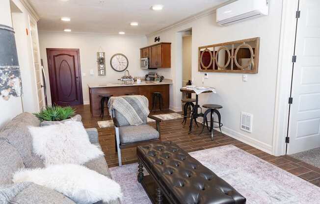 Living Room With Kitchen at Carson Street Towers, Overland Park, KS